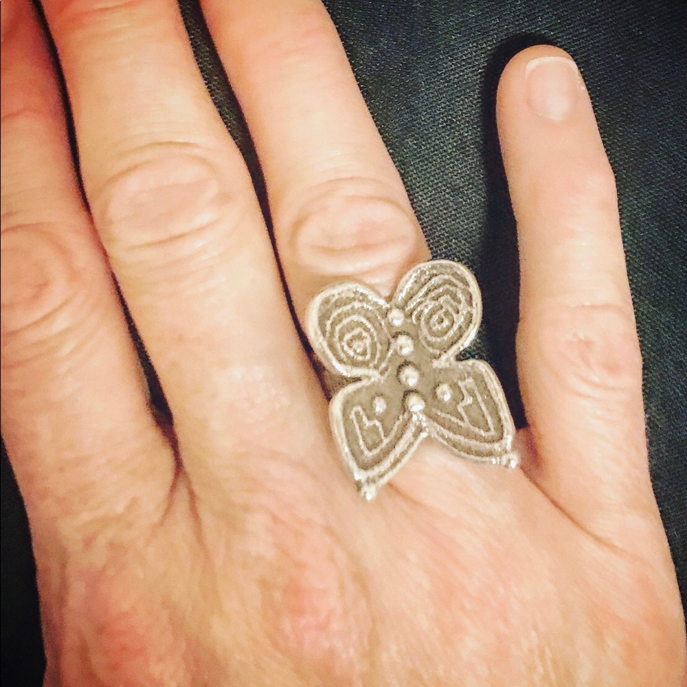 Sterling Silver Handmade Butterfly Ring Size 7
